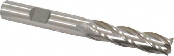 Value Collection 723-3305 Square End Mill: 3/8 Dia, 1-1/2 LOC, 3/8 Shank Dia, 3-1/4 OAL, 4 Flutes, Cobalt Image