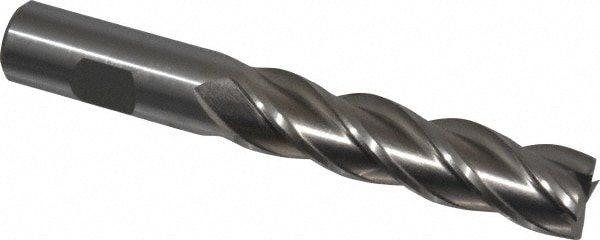 Value Collection 723-3313 Square End Mill: 3/4 Dia, 3 LOC, 3/4 Shank Dia, 5-1/4 OAL, 4 Flutes, Cobalt Image