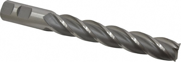 Value Collection 723-3413 Square End Mill: 7/8 Dia, 5 LOC, 7/8 Shank Dia, 7-1/4 OAL, 4 Flutes, Cobalt Image