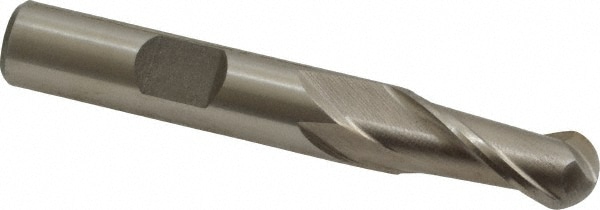 Value Collection 723-1409 Ball End Mill: 0.375" Dia, 0.75" LOC, 2 Flute, Cobalt Image