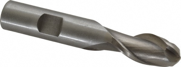 Value Collection 723-1413 Ball End Mill: 0.5" Dia, 1" LOC, 2 Flute, Cobalt Image