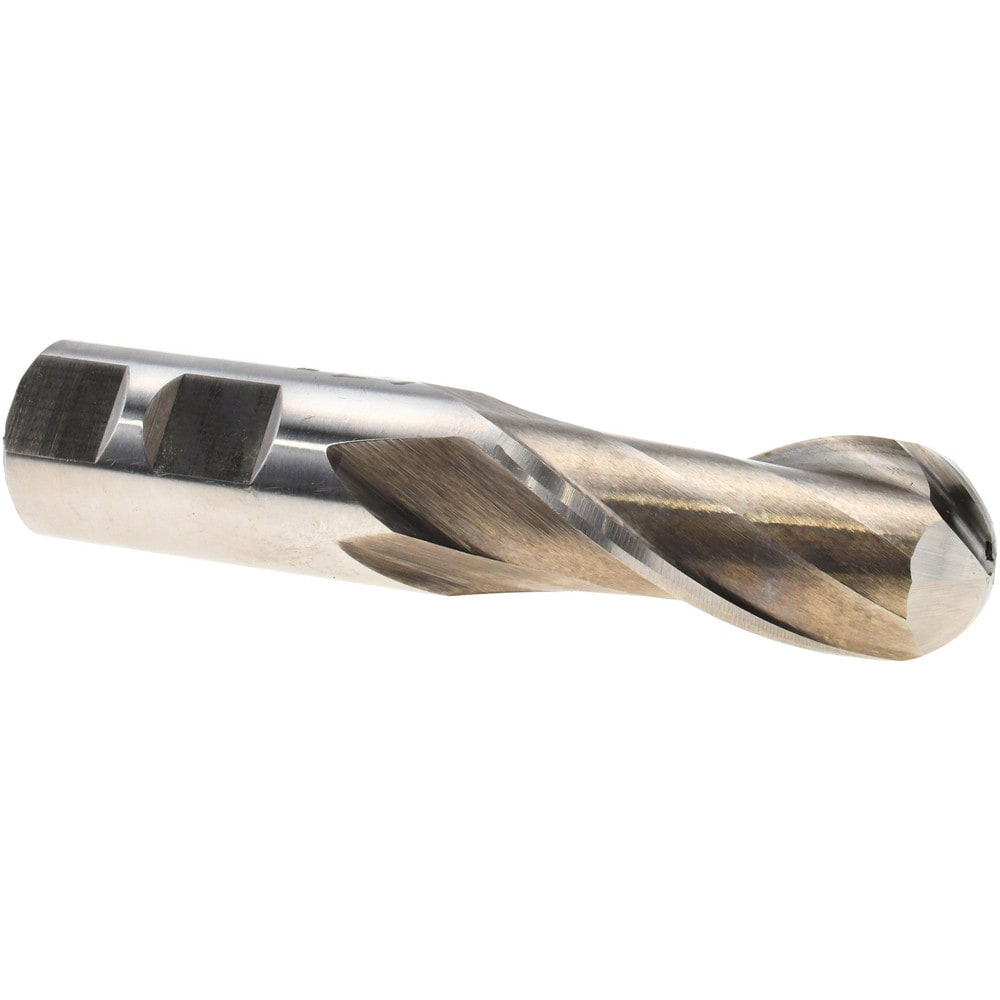 Ball End Mill: 7/8" Dia, 2" LOC, 2 Flute, Cobalt