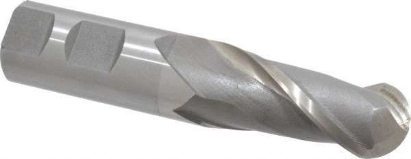 Value Collection 723-1435 Ball End Mill: 1" Dia, 2.25" LOC, 2 Flute, Cobalt Image