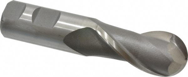 Value Collection 723-1437 Ball End Mill: 1.125" Dia, 2.25" LOC, 2 Flute, Cobalt Image