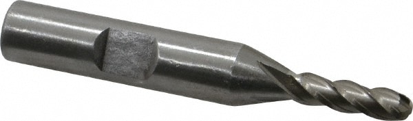 Value Collection 723-3702 Ball End Mill: 0.1875" Dia, 0.5" LOC, 4 Flute, Cobalt Image