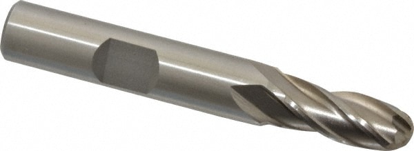 Value Collection 723-3715 Ball End Mill: 0.3125" Dia, 0.75" LOC, 4 Flute, Cobalt Image