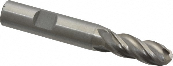 Value Collection 723-3729 Ball End Mill: 0.4375" Dia, 1.25" LOC, 4 Flute, Cobalt Image