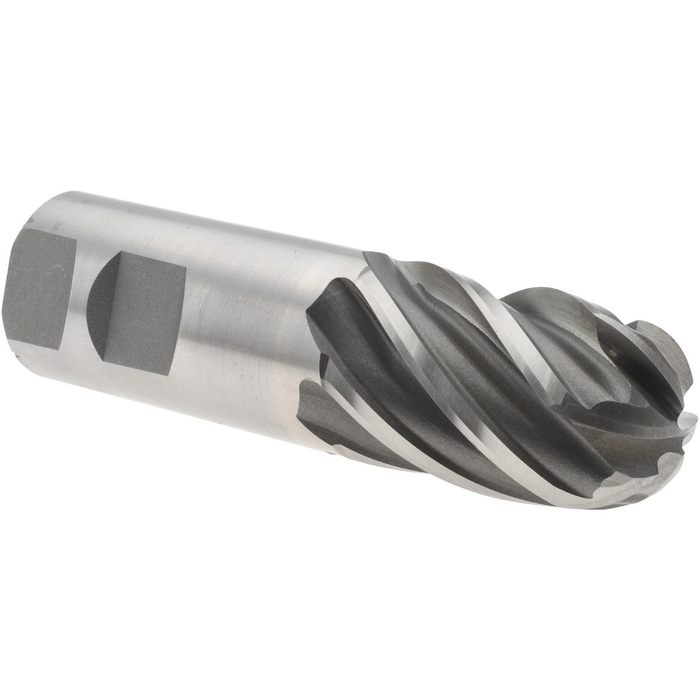 Ball End Mill: 1-1/4" Dia, 2" LOC, 6 Flute, Cobalt