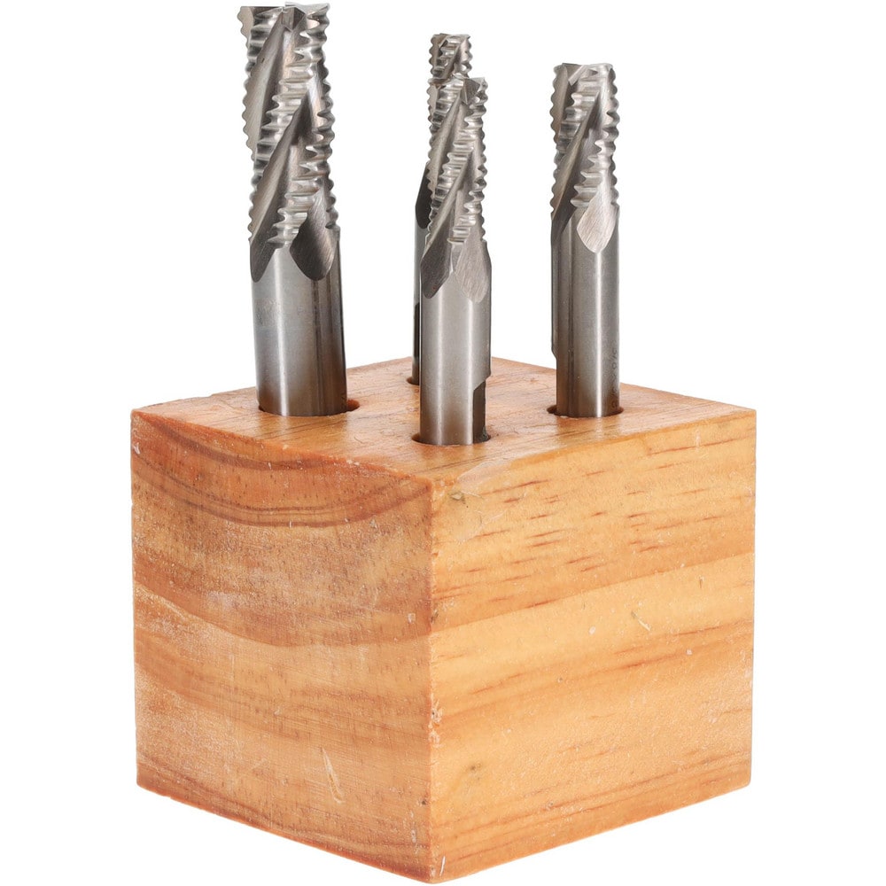 End Mill Set: 4 Flute, Square End