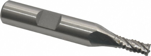 Value Collection 723-5703 Square End Mill: 3/16 Dia, 1/2 LOC, 3/8 Shank Dia, 2-3/8 OAL, 4 Flutes, Cobalt Image