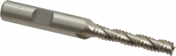 Value Collection 723-5707 Square End Mill: 1/4 Dia, 1-3/8 LOC, 3/8 Shank Dia, 3-1/8 OAL, 3 Flutes, Cobalt Image