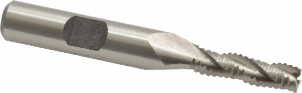 Value Collection 723-5701 Square End Mill: 1/4 Dia, 7/8 LOC, 3/8 Shank Dia, 2-11/16 OAL, 3 Flutes, Cobalt Image