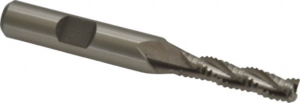 Value Collection 723-5702 Square End Mill: 1/4 Dia, 1-1/8 LOC, 3/8 Shank Dia, 2-15/16 OAL, 3 Flutes, Cobalt Image