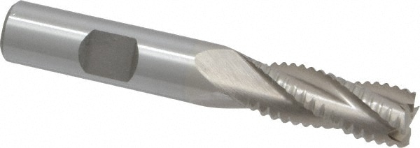 Value Collection 723-5728 Square End Mill: 15/32 Dia, 1-1/4 LOC, 1/2 Shank Dia, 3-1/4 OAL, 4 Flutes, Cobalt Image