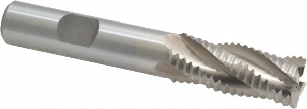 Value Collection 723-5742 Square End Mill: 9/16 Dia, 1-3/8 LOC, 1/2 Shank Dia, 3-3/8 OAL, 4 Flutes, Cobalt Image