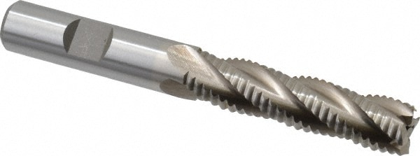 Value Collection 723-5736 Square End Mill: 1/2 Dia, 2 LOC, 1/2 Shank Dia, 4 OAL, 4 Flutes, Cobalt Image