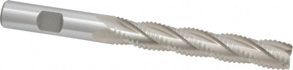 Value Collection 723-5739 Square End Mill: 1/2 Dia, 3 LOC, 1/2 Shank Dia, 5 OAL, 4 Flutes, Cobalt Image