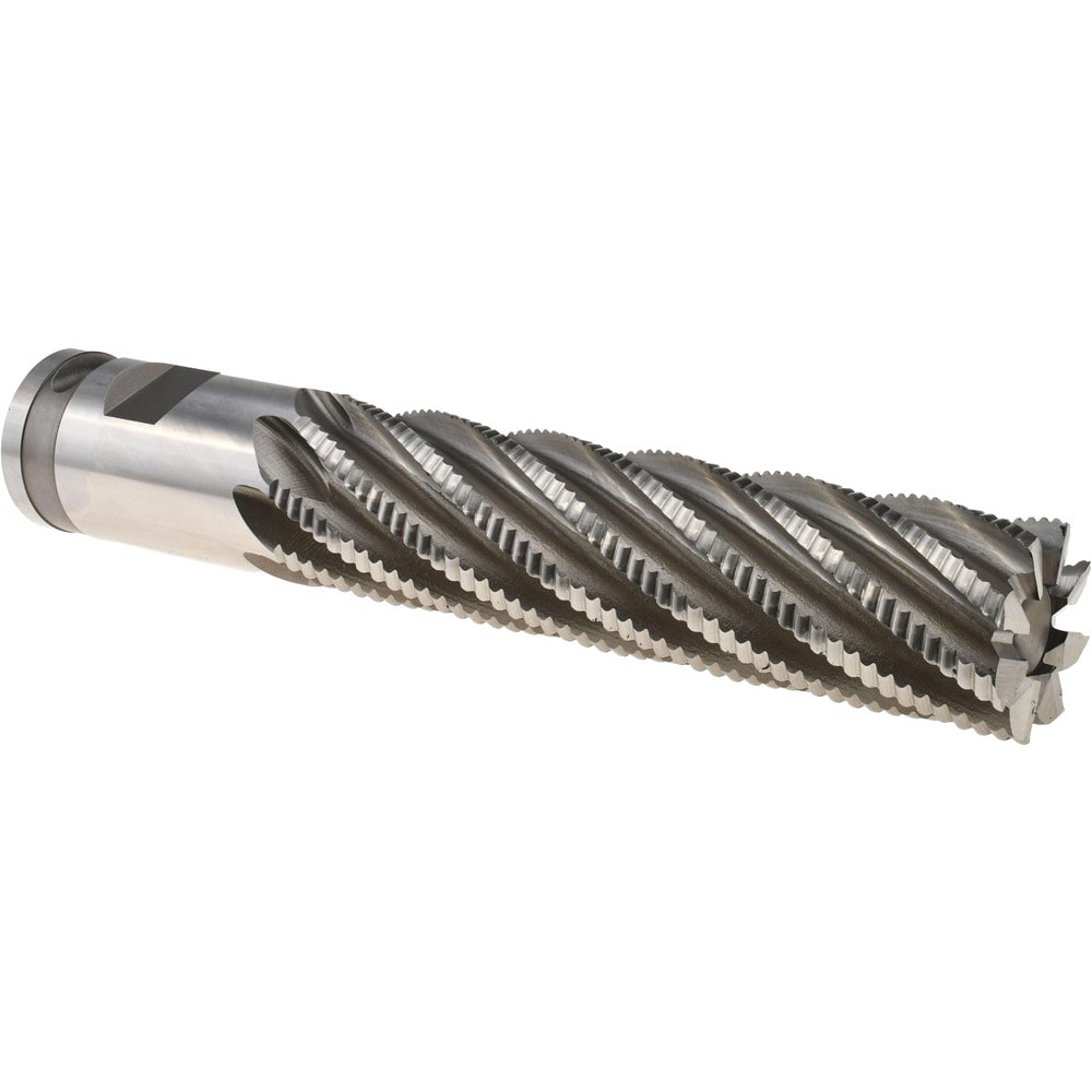 Roughing End Mill: 2" Dia, 8 Flutes, Single End, Cobalt