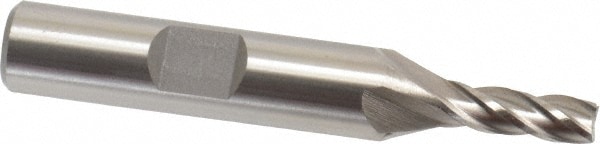 Value Collection 720-3203 Square End Mill: 3/16 Dia, 1/2 LOC, 3/8 Shank Dia, 2-3/8 OAL, 4 Flutes, High Speed Steel Image