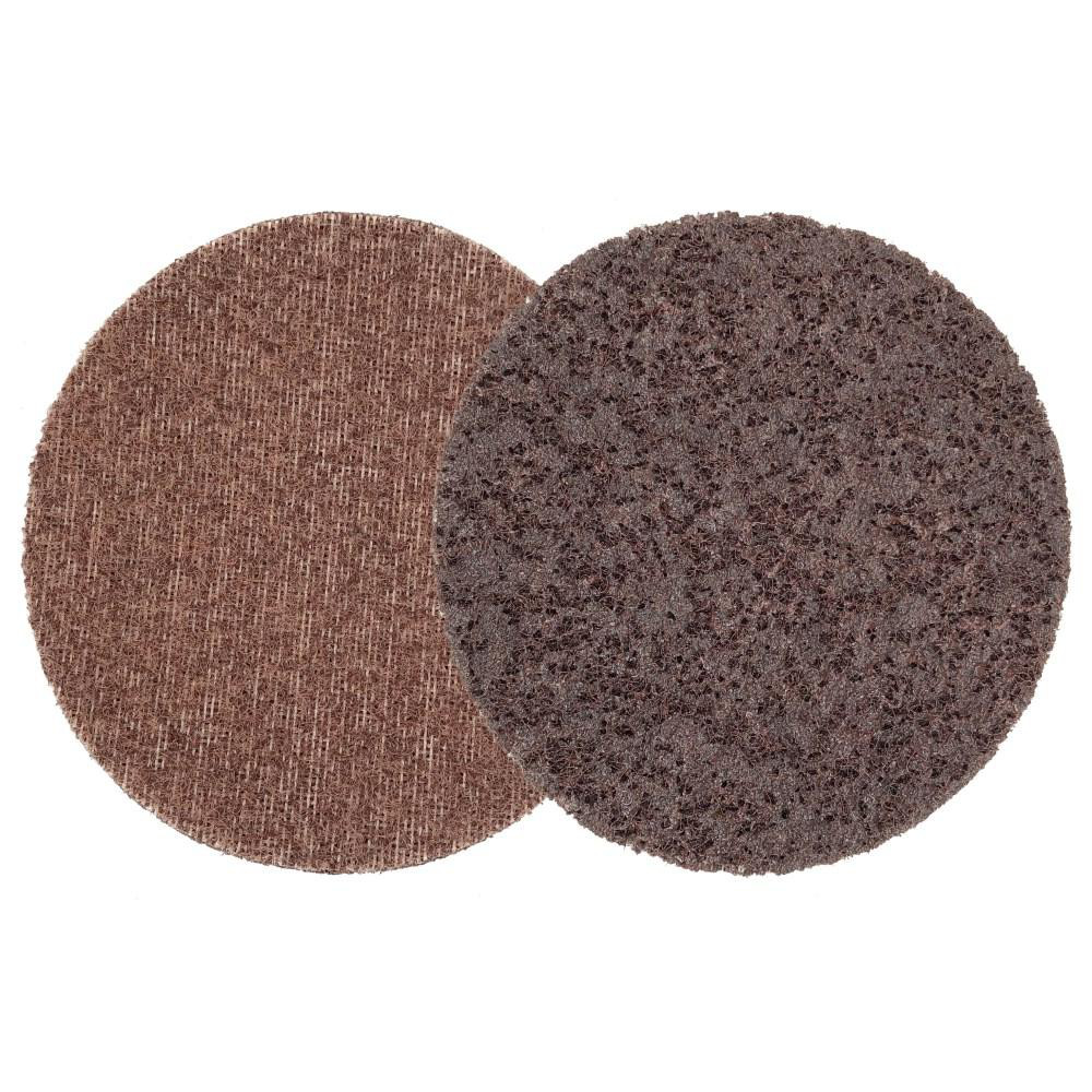 Hook & Loop Disc: 4-1/2" Dia, Non-Woven, Aluminum Oxide - Coarse Grade, Cloth Backing