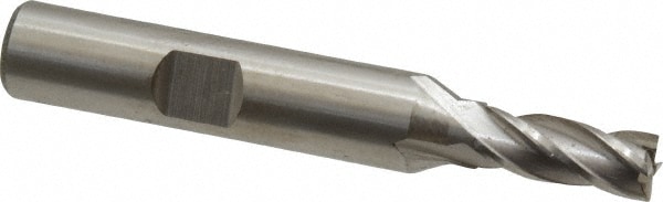 Value Collection 720-3205 Square End Mill: 1/4 Dia, 5/8 LOC, 3/8 Shank Dia, 2-1/2 OAL, 4 Flutes, High Speed Steel Image