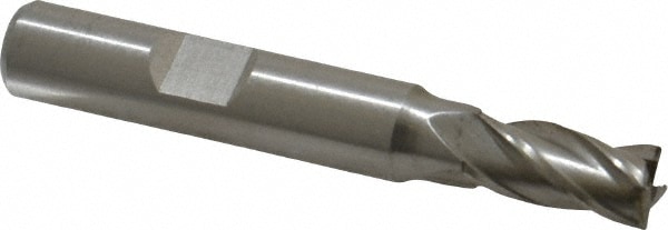 Value Collection 720-3207 Square End Mill: 5/16 Dia, 3/4 LOC, 3/8 Shank Dia, 2-1/2 OAL, 4 Flutes, High Speed Steel Image