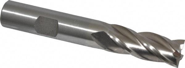 Value Collection 720-3211 Square End Mill: 1/2 Dia, 1-1/4 LOC, 1/2 Shank Dia, 3-1/4 OAL, 4 Flutes, High Speed Steel Image