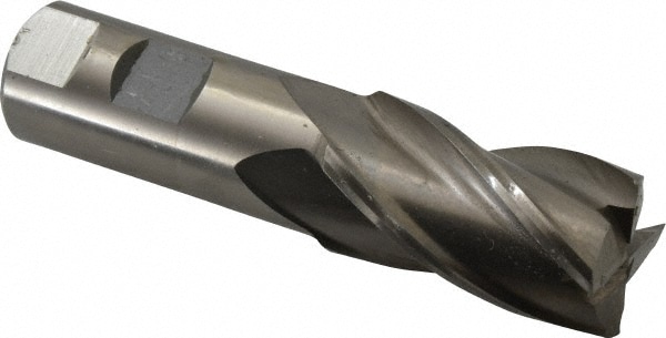 Value Collection 720-3223 Square End Mill: 1-1/8 Dia, 2 LOC, 1 Shank Dia, 4-1/2 OAL, 4 Flutes, High Speed Steel Image