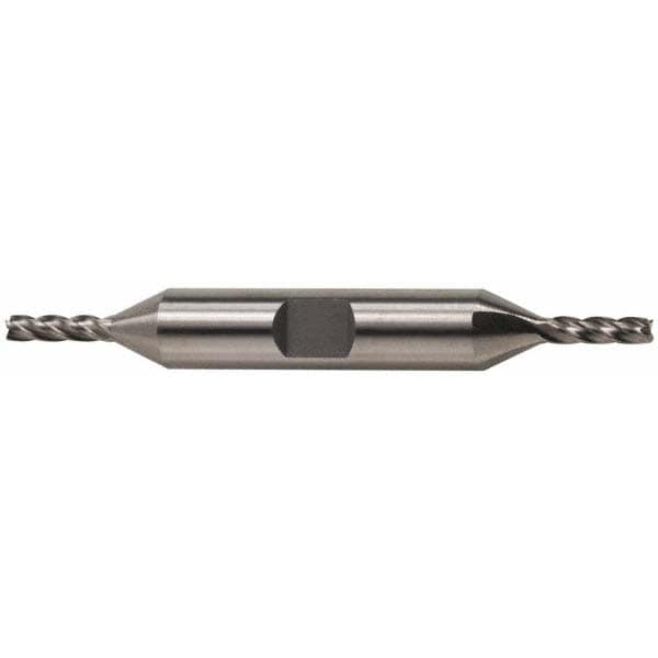 Square End Mill: 9/16'' Dia, 1-3/8'' LOC, 5/8'' Shank Dia, 5'' OAL, 4 Flutes, Cobalt