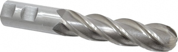 Value Collection 320-3778 Ball End Mill: 1" Dia, 4" LOC, 4 Flute, High Speed Steel Image