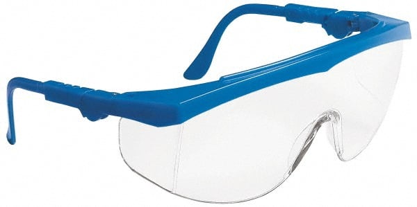 Safety Glass: Scratch-Resistant, Polycarbonate, Clear Lenses, Full-Framed, UV Protection