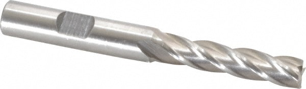 Value Collection 720-3303 Square End Mill: 5/16 Dia, 1-3/8 LOC, 3/8 Shank Dia, 3-1/8 OAL, 4 Flutes, High Speed Steel Image