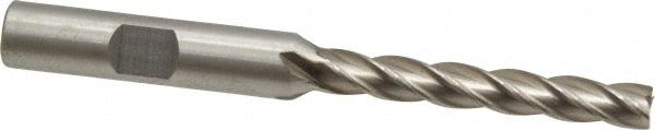 Value Collection 720-3401 Square End Mill: 1/4 Dia, 1-3/4 LOC, 3/8 Shank Dia, 3-1/2 OAL, 4 Flutes, High Speed Steel Image