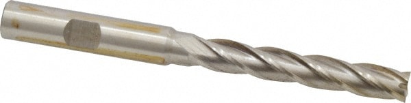 Value Collection 720-3403 Square End Mill: 5/16 Dia, 2 LOC, 3/8 Shank Dia, 3-3/4 OAL, 4 Flutes, High Speed Steel Image