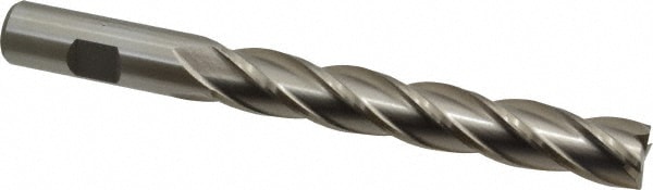 Value Collection 720-3409 Square End Mill: 5/8 Dia, 4 LOC, 5/8 Shank Dia, 6-1/8 OAL, 4 Flutes, High Speed Steel Image