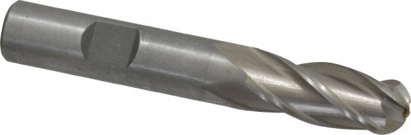 Value Collection 320-3735 Ball End Mill: 0.5" Dia, 1.25" LOC, 4 Flute, High Speed Steel Image