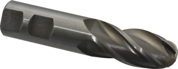 Value Collection 320-3765 Ball End Mill: 0.875" Dia, 1.875" LOC, 4 Flute, High Speed Steel Image