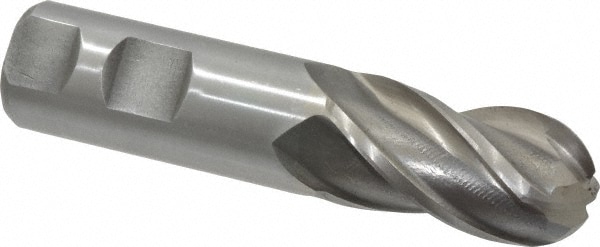 Value Collection 320-3775 Ball End Mill: 1" Dia, 2" LOC, 4 Flute, High Speed Steel Image