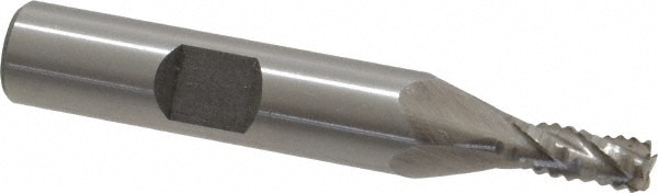 Value Collection 724-0008 Square End Mill: 3/16 Dia, 1/2 LOC, 3/8 Shank Dia, 2-3/8 OAL, 4 Flutes, Cobalt Image