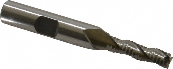 Value Collection 724-0026 Square End Mill: 1/4 Dia, 7/8 LOC, 3/8 Shank Dia, 2-11/16 OAL, 3 Flutes, Cobalt Image