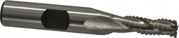 Value Collection 724-0020 Square End Mill: 1/4 Dia, 5/8 LOC, 3/8 Shank Dia, 2-7/16 OAL, 3 Flutes, Cobalt Image