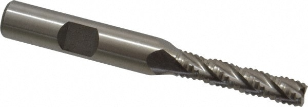 Value Collection 724-0032 Square End Mill: 1/4 Dia, 1-1/8 LOC, 3/8 Shank Dia, 2-15/16 OAL, 4 Flutes, Cobalt Image