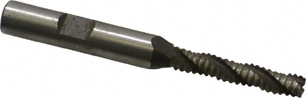 Value Collection 724-0041 Square End Mill: 1/4 Dia, 1-3/8 LOC, 3/8 Shank Dia, 3-1/8 OAL, 3 Flutes, Cobalt Image