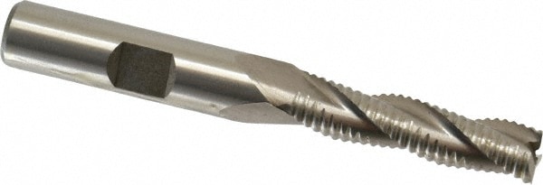 Value Collection 724-0056 Square End Mill: 5/16 Dia, 1-1/8 LOC, 3/8 Shank Dia, 2-15/16 OAL, 3 Flutes, Cobalt Image