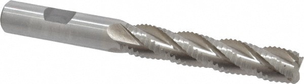 Value Collection 724-0125 Square End Mill: 1/2 Dia, 2-1/2 LOC, 1/2 Shank Dia, 4-1/2 OAL, 4 Flutes, Cobalt Image