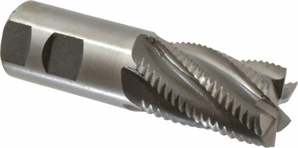 Value Collection 724-0302 Square End Mill: 1-1/4 Dia, 2 LOC, 1-1/4 Shank Dia, 4-1/2 OAL, 6 Flutes, Cobalt Image