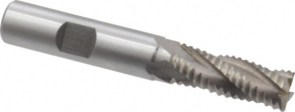 Value Collection 724-0098 Square End Mill: 15/32 Dia, 1-1/4 LOC, 1/2 Shank Dia, 3-1/4 OAL, 4 Flutes, Cobalt Image