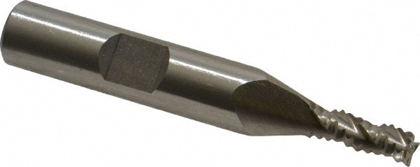 Value Collection 723-4403 Square End Mill: 3/16 Dia, 1/2 LOC, 3/8 Shank Dia, 2-3/8 OAL, 3 Flutes, Cobalt Image