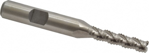 Value Collection 723-4409 Square End Mill: 1/4 Dia, 1-1/8 LOC, 3/8 Shank Dia, 2-15/16 OAL, 3 Flutes, Cobalt Image