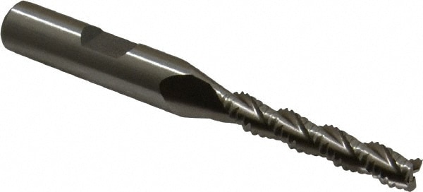 Value Collection 723-4412 Square End Mill: 1/4 Dia, 1-3/8 LOC, 3/8 Shank Dia, 3-1/8 OAL, 3 Flutes, Cobalt Image